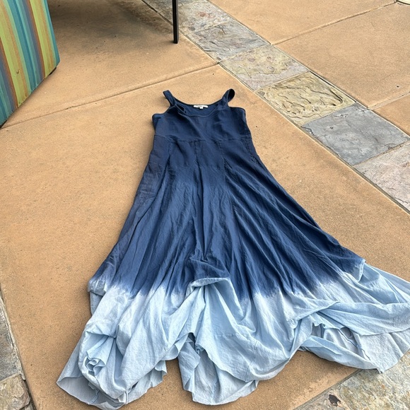 Unique,Blue hombre dress maxi SzM - Picture 12 of 12